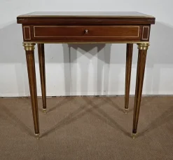 Pamono Small Game Table in Louis XVI Style, Late 19th Century><noscript><img width=