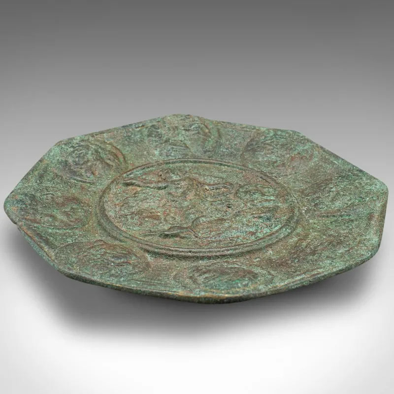 Best Pamono Small Georgian Middle Eastern Decorative Octagonal Bronze Tray