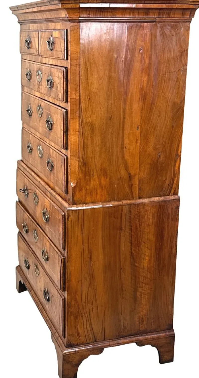Outlet Pamono Small Georgian Walnut Tallboy, 1720