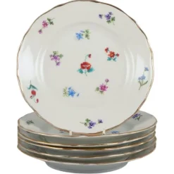 Pamono Small German Porcelain Lunch Plates from Silesia, 1930, Set of 6> Dinner Plates & Bowls