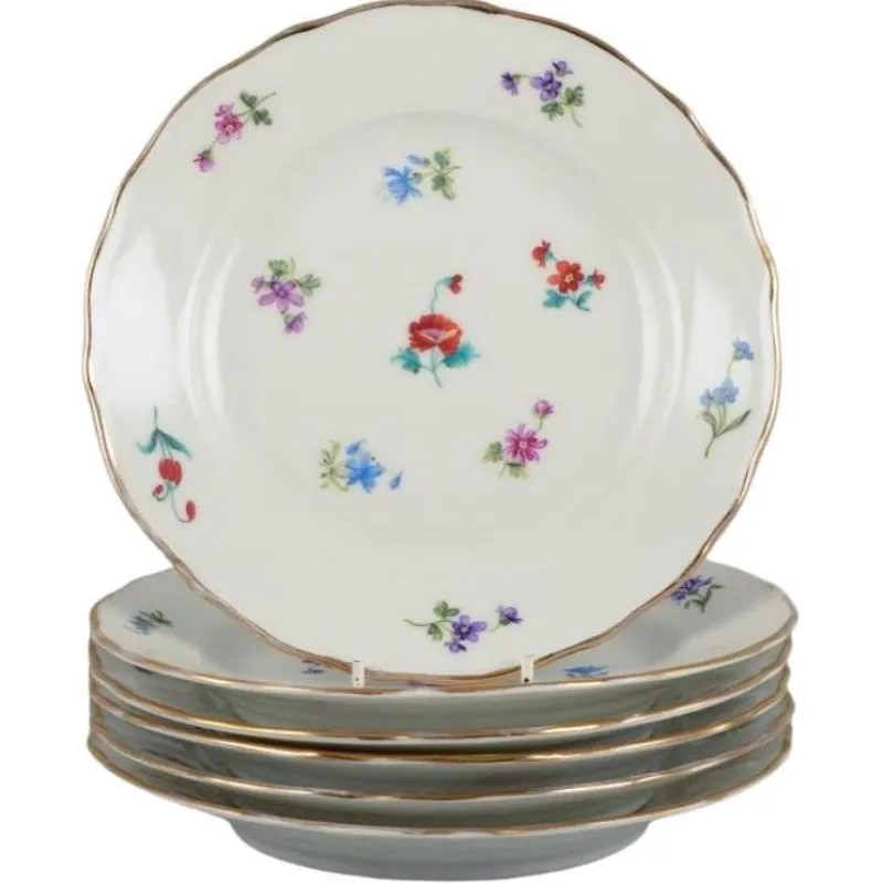 Pamono Small German Porcelain Lunch Plates from Silesia, 1930, Set of 6> Dinner Plates & Bowls