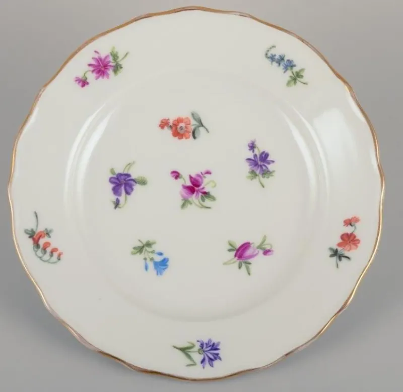 Pamono Small German Porcelain Lunch Plates from Silesia, 1930, Set of 6> Dinner Plates & Bowls