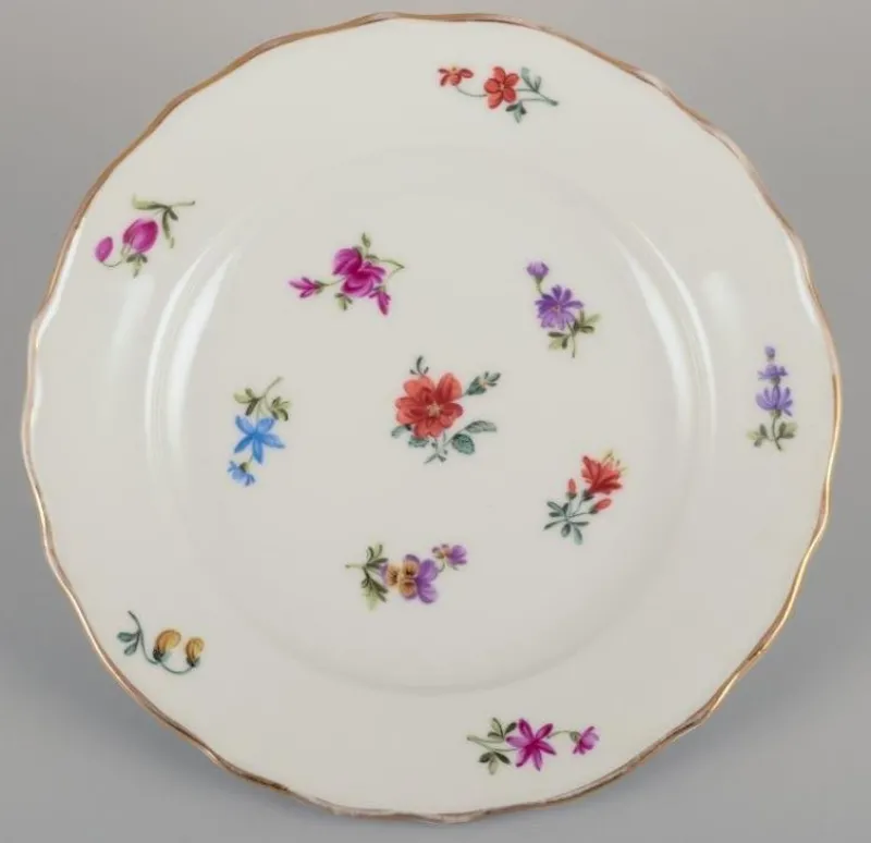 Pamono Small German Porcelain Lunch Plates from Silesia, 1930, Set of 6> Dinner Plates & Bowls