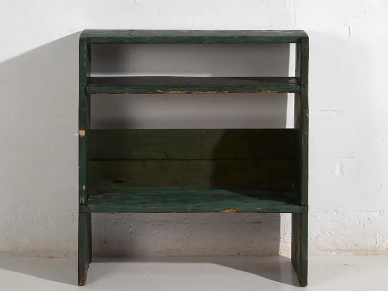 Pamono Small Green Bookcase, 1920s> Shelves & Wall Units