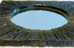 Online Pamono Small Green Resin Mirror, France, 1970