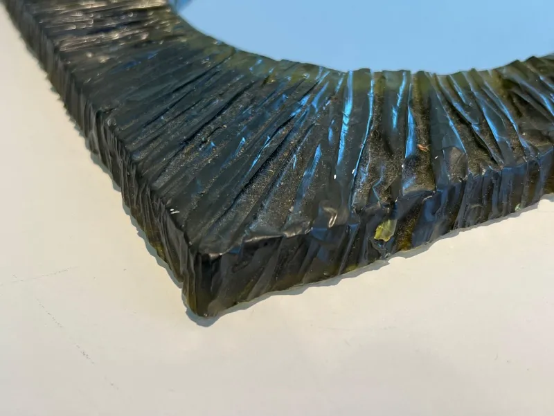 Online Pamono Small Green Resin Mirror, France, 1970
