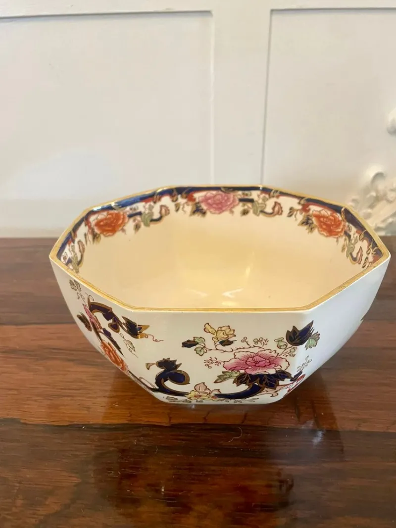 Online Pamono Small Hand Painted Masons Ironstone Jug and Bowl, 1920s, Set of 2