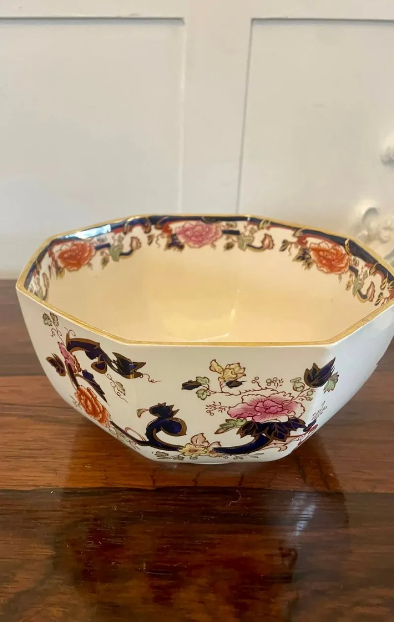 Online Pamono Small Hand Painted Masons Ironstone Jug and Bowl, 1920s, Set of 2