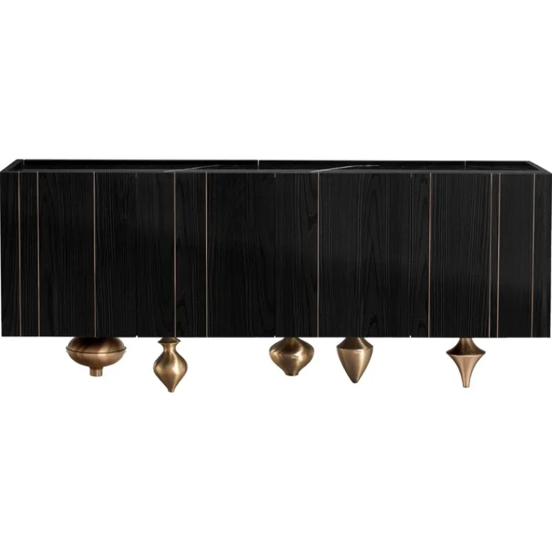 Pamono Small Il Pezzo 1 Black Sideboard by Il Pezzo Mancante> Storage