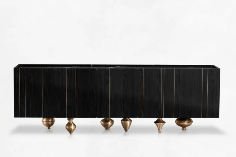 Pamono Small Il Pezzo 1 Black Sideboard by Il Pezzo Mancante> Storage