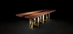 Sale Pamono Small Il Pezzo 6 Nickel Console Table by Il Pezzo Mancante