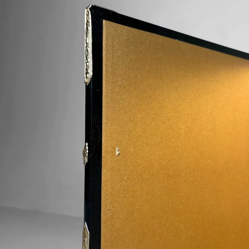 Pamono Small Japanese Byōbu Folding Screen in Gold Color, 1960s> Room Dividers & Screens