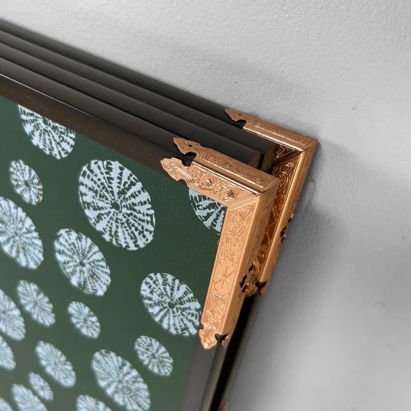 Pamono Small Japanese Byōbu Folding Screen in Gold Color, 1970s