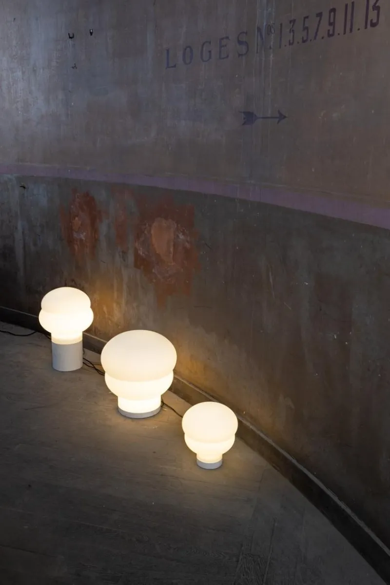 New Pamono Small Kumo Lamp in White Acetato with White Base