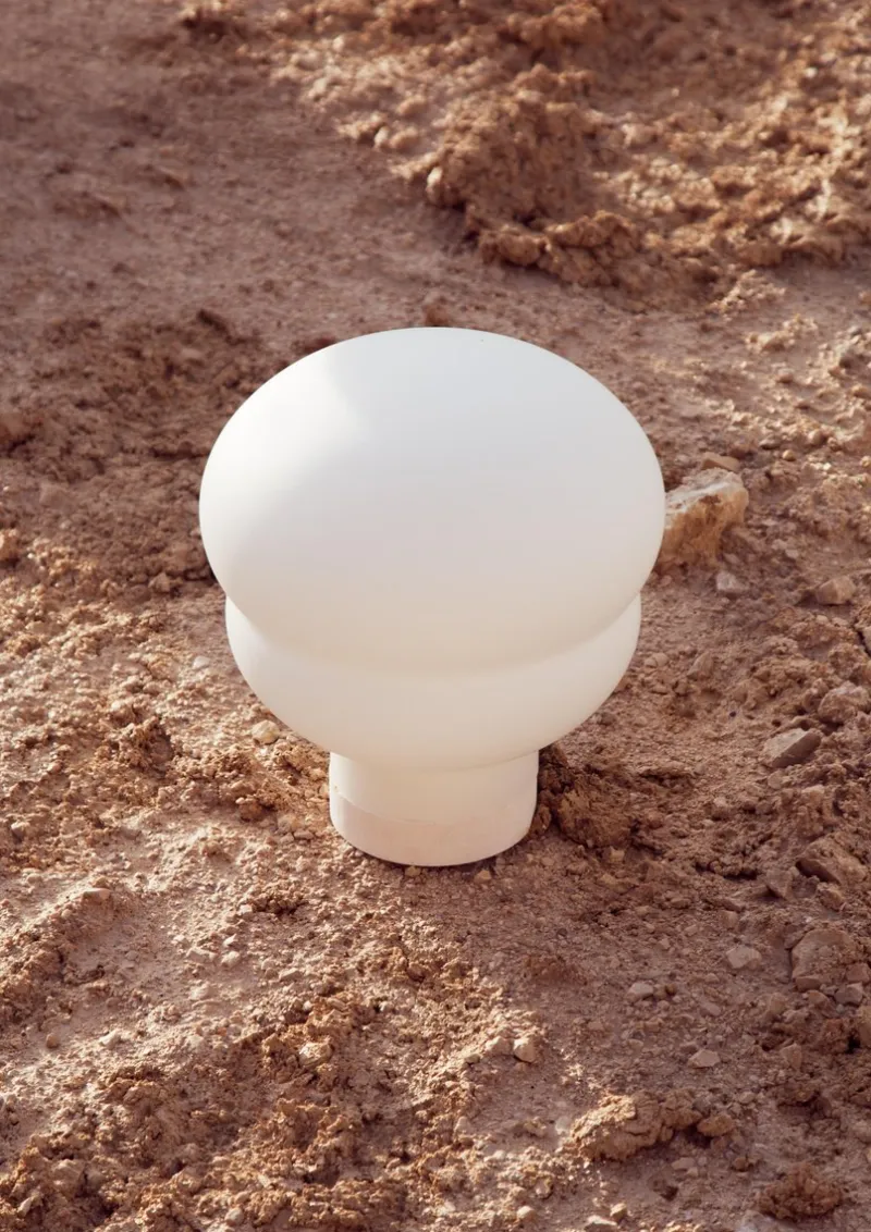 New Pamono Small Kumo Lamp in White Acetato with White Base