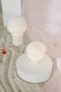 New Pamono Small Kumo Lamp in White Acetato with White Base