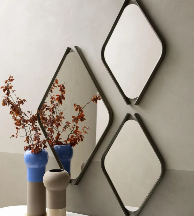 Pamono Small Laguna Oak Wood Eye Mirror by Morica Design> Mirrors