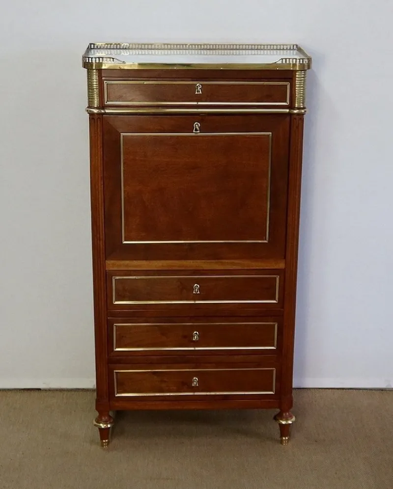 Discount Pamono Small Louis XVI Mahogany Secretary