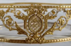 Pamono Small Louis XVI Style Glass and Brass Planter, 1900s><noscript><img width=