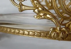 Pamono Small Louis XVI Style Glass and Brass Planter, 1900s><noscript><img width=