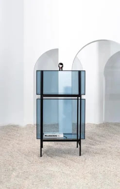 Pamono Small Lyn Shelf 8400BL in Blue by Visser & Meijwaard for Pulpo><noscript><img width=