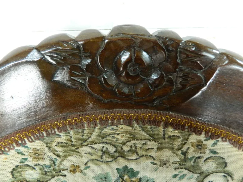Clearance Pamono Small Mahogany and Tapestry Rocking Chair, 1890s