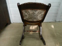 Clearance Pamono Small Mahogany and Tapestry Rocking Chair, 1890s