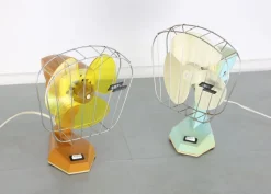 Pamono Small Mid-Century Italian Fans, Set of 2> Electronics
