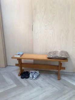 Discount Pamono Small Midcentury Modern Bench in Pine, 1970