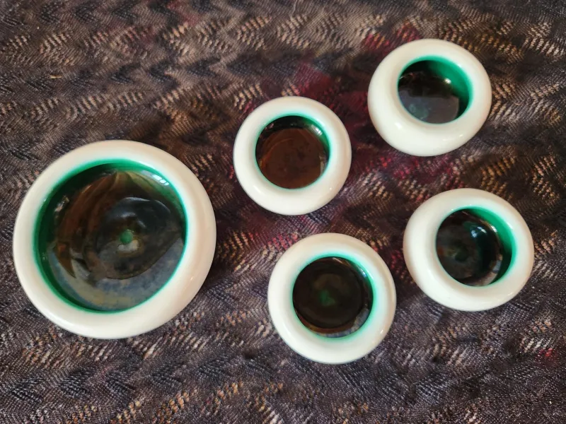 Best Pamono Small Mid-Century Modern Ceramic Bowls from Keramos Sevres, France, 1950s, Set of 5