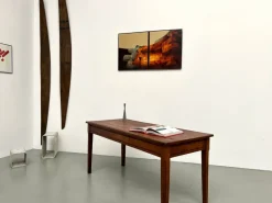 Hot Pamono Small Oak and Cherry Table, 1950s
