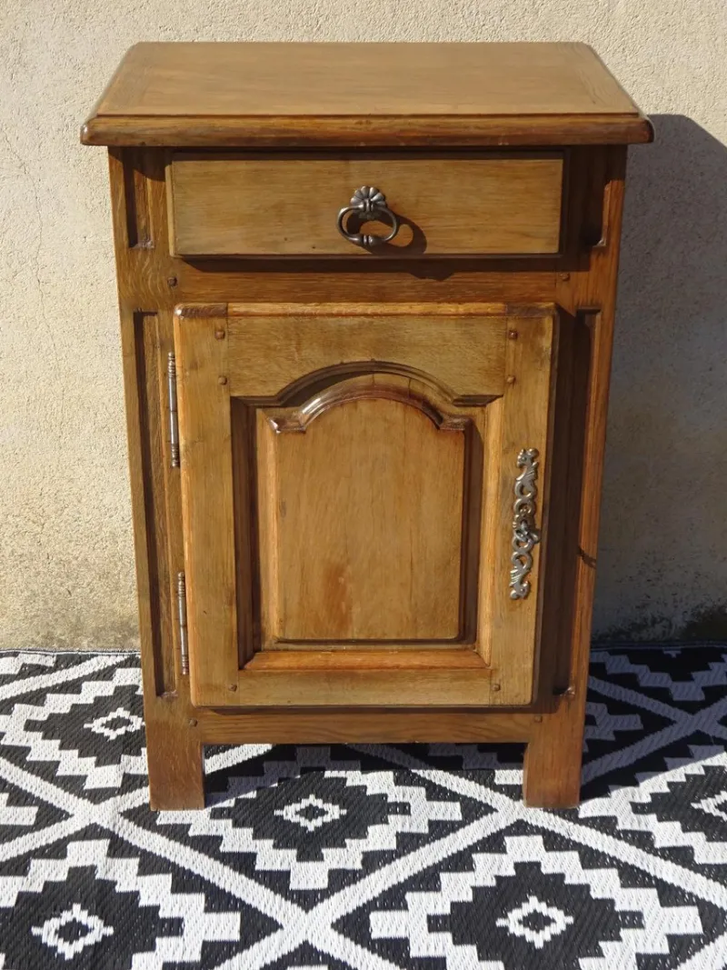 Hot Pamono Small Oak One-Door Jam Buffet, 1970s