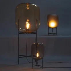 Online Pamono Small Oda Table Lamp in Smoky Grey and Black by Sebastian Herkner for Pulpo