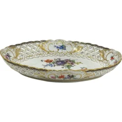 Discount Pamono Small Oval Meissen Porcelain Openwork Dish, 1920s