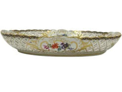Discount Pamono Small Oval Meissen Porcelain Openwork Dish, 1920s