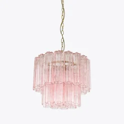 Pamono Small Pink Treviso Chandelier from Pure White Lines> Ceiling Lights
