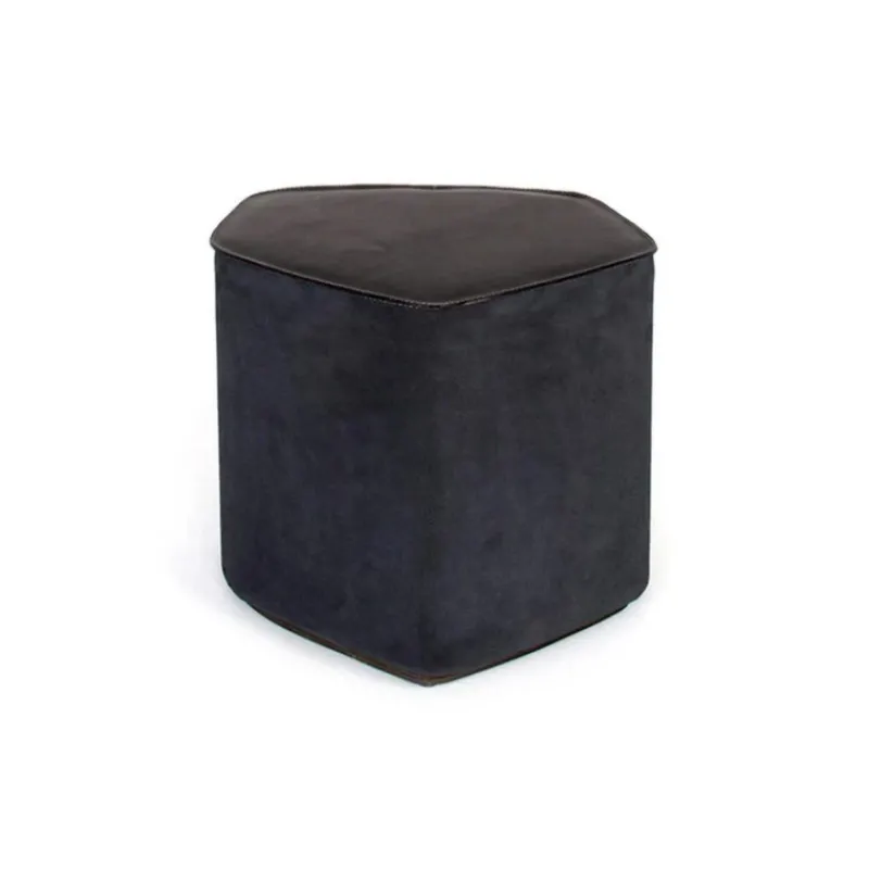 Discount Pamono Small Pouf in Vegetable Leather and Suede and Poplar Plywood by Oscar Maschera