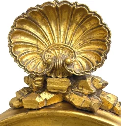 New Pamono Small Regency Circular Gilt and Gesso Convex Mirror, 1830