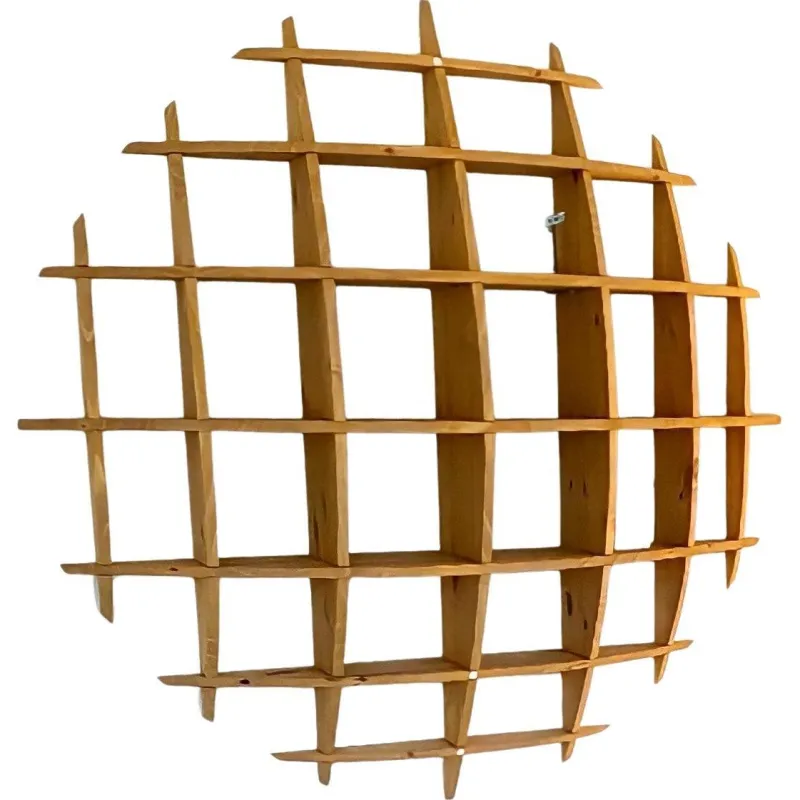 Pamono Small Round Pine Shelves by David Renault> Storage