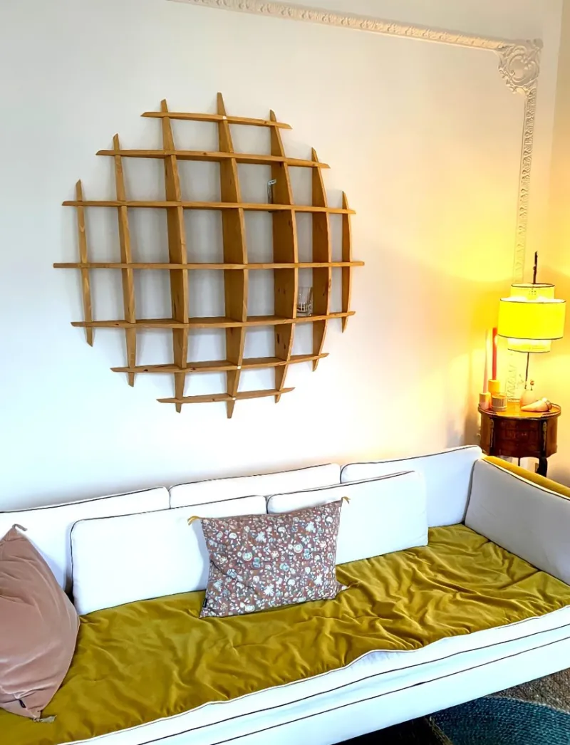 Pamono Small Round Pine Shelves by David Renault> Storage