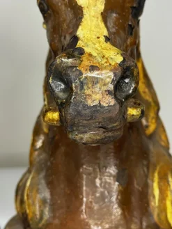 Pamono Small Scottish Victorian Heavy Cast-Iron Horse Head Gatepost Sculptures, Set of 2><noscript><img width=