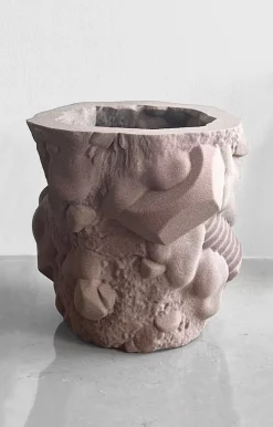 Discount Pamono Small Sculptural Planter in Quartz Sand by Jacob Egeberg