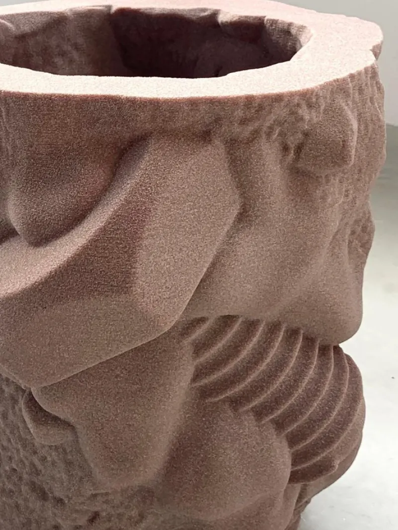 Discount Pamono Small Sculptural Planter in Quartz Sand by Jacob Egeberg