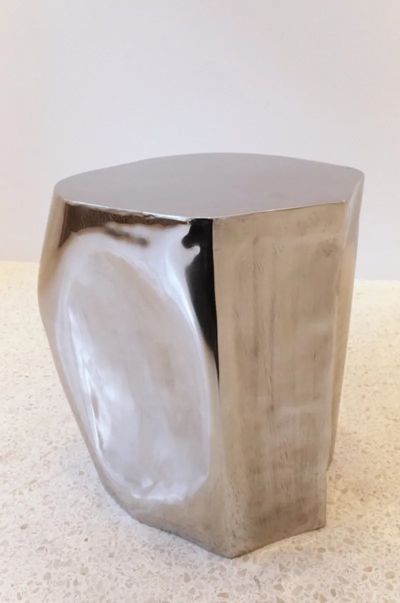 Pamono Small Side Decorative Table in Inox Stainless Steel by Atelier Ellery> Tables