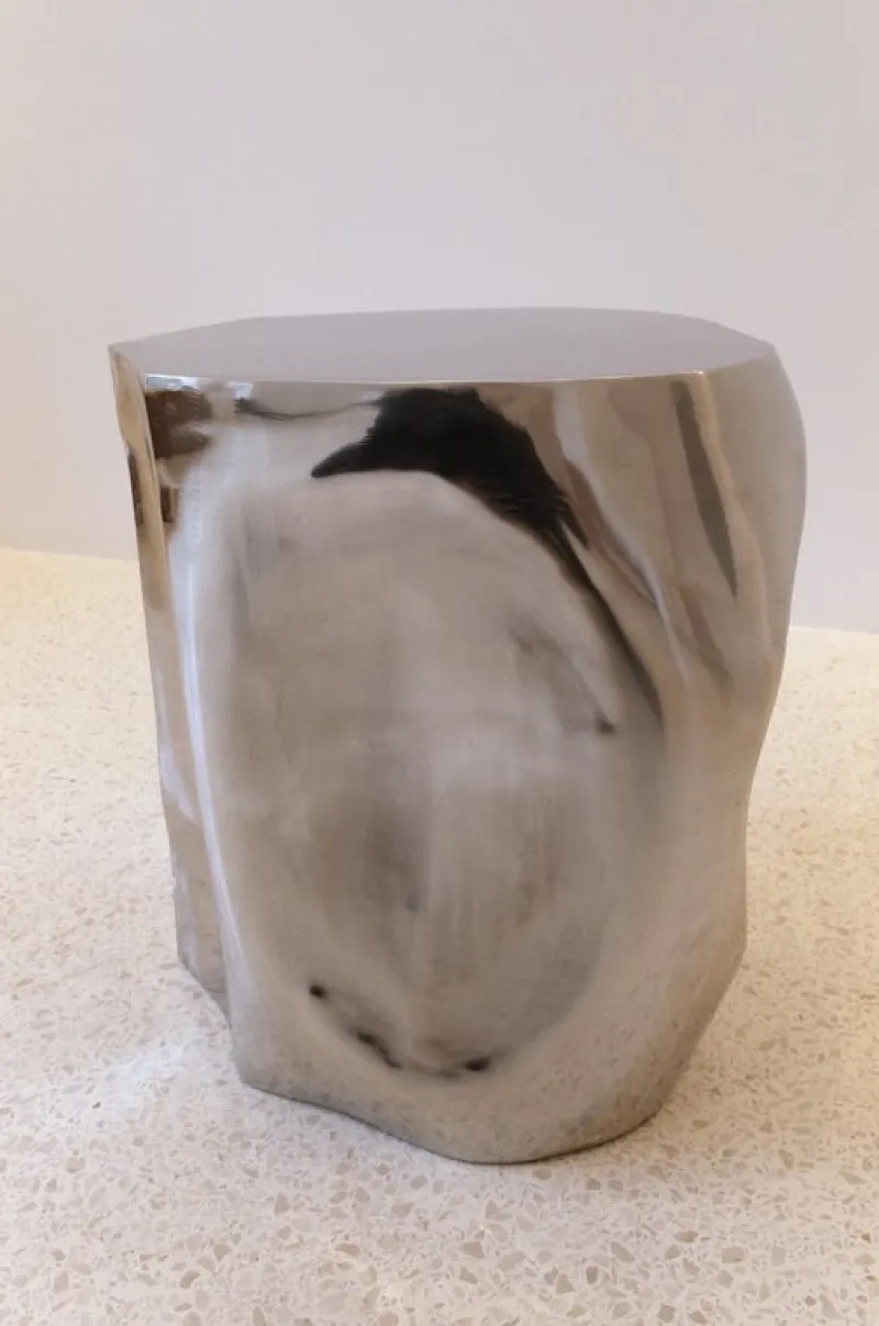 Pamono Small Side Decorative Table in Inox Stainless Steel by Atelier Ellery> Tables