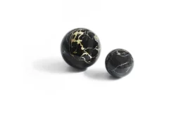 Hot Pamono Small Sphere Shaped Paper Weight in Black Portoro Marble