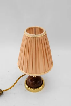 Online Pamono Small Table Lamp with Fabric Shade from Rupert Nikoll, 1950s