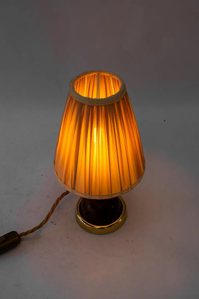 Online Pamono Small Table Lamp with Fabric Shade from Rupert Nikoll, 1950s