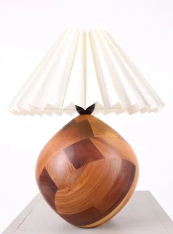 Pamono Small Teak Lamp, Denmark, 1970s> Table Lamps