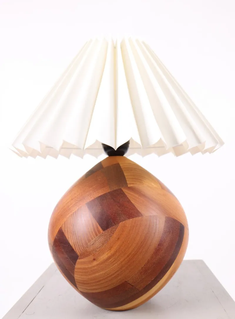 Pamono Small Teak Lamp, Denmark, 1970s> Table Lamps